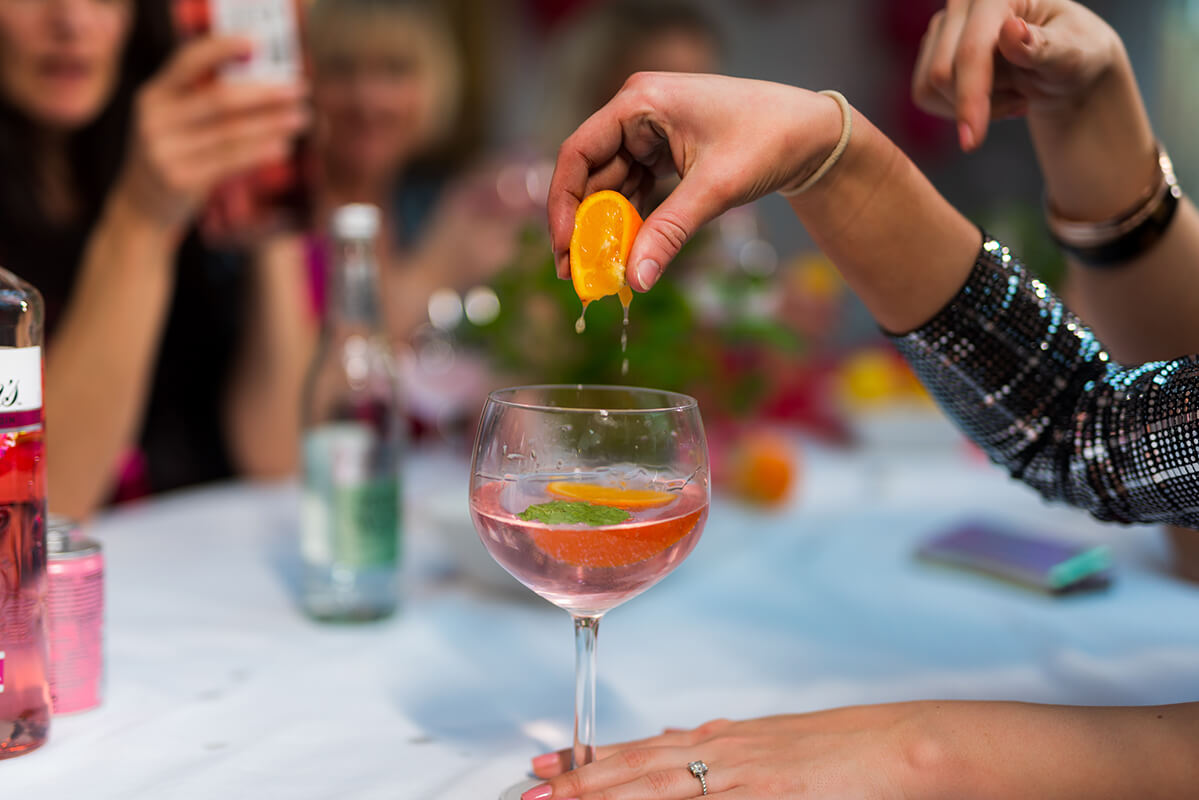 Premium alcohol and ingredients included in the cocktail class